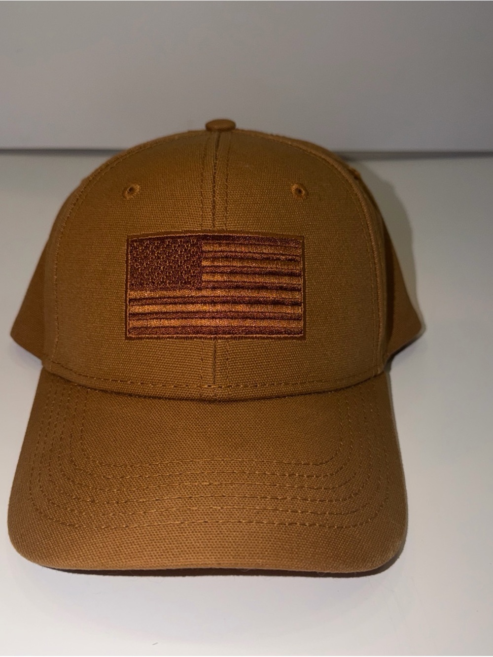 H3 Headgear Men's Brown Flag Canvas Snapback Adjustable Hat